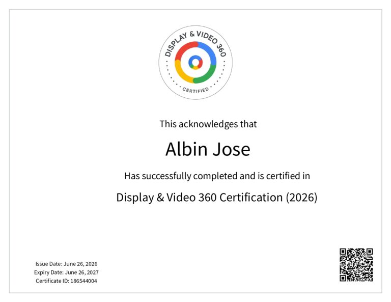 Display & Video 360 certificate - google_page-0001